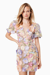 Follow the Summer Minikleid mit 3D-Blumenstickerei – 3 Farben