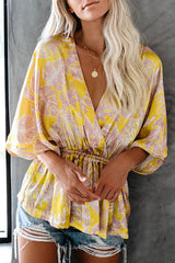 Need You Here Wickeltop mit Blumendruck – 3 Farben