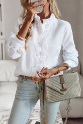 Make It Last Rüschen-Langarmtop – 4 Farben