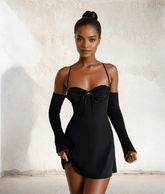 Minikleid mit Spaghettiträgern