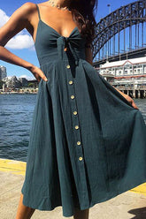 Fit&Flare Midikleid mit Schleife – 8 Farben