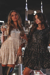 Schönes Pailletten-Minikleid für Abende – 10 Farben