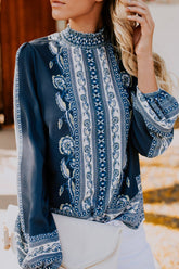 Langärmliges, gesmoktes Oberteil mit „Love Always“-Print