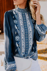 Langärmliges, gesmoktes Oberteil mit „Love Always“-Print