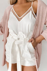 Rule the Night Tüll-Camisole mit V-Ausschnitt – 2 Farben