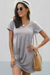 Kurzärmliges Minikleid mit romantischem Effekt – 4 Farben