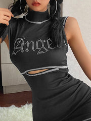 Anmutiges Korsett-Top aus Denim mit Strasssteinen