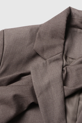 Abiel Ruch Asymmetric Shawl Blazer In Grey