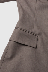 Abiel Ruch Asymmetric Shawl Blazer In Grey