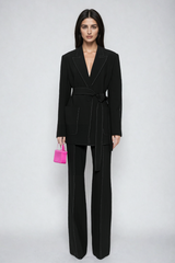 Adalira-Schnürhosen-Set mit tiefem Ausschnitt