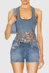 Durchsichtiges Spaghetti-Top Adeline aus Netzstoff