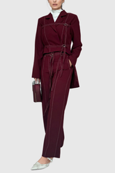 Adhra – Asymmetrisches Hosenset mit Schnürung und Schnalle