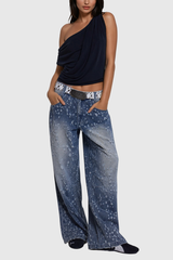 Adidas zerrissene weite Jeans