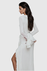 Aesara – Maxikleid mit Rüschen und Schnürung