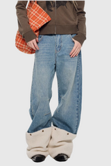 Aidan Deconstruct Jeans mit abnehmbarem Kunstpelz