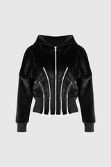 Ailpein Langärmliges Oberteil mit Reißverschluss und Kapuze