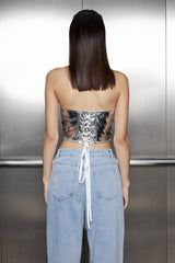 Aino Korsett-Trägerloses kurzes Top