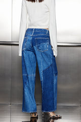 Jeans mit Aja-Deko-Print