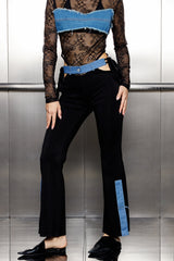 Ajax – Deconstruct-Jeans mit Schnürung und Cut-Outs