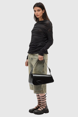 Akim Ruch – Langärmliges Strickoberteil in Schwarz