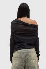 Akim Ruch – Langärmliges Strickoberteil in Schwarz