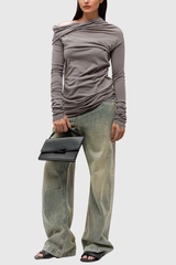 Akim Ruch – Langärmliges Strickoberteil in Grau