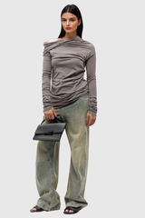 Akim Ruch – Langärmliges Strickoberteil in Grau