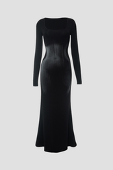 Figurbetontes Maxikleid mit Akins-Print und quadratischem Ausschnitt