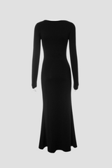 Figurbetontes Maxikleid mit Akins-Print und quadratischem Ausschnitt