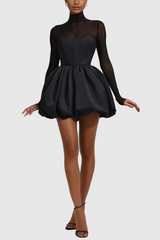 Alette – Korsett-Minikleid aus Satin mit Stehkragen