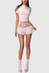 Aliyya Strickrock-Set mit Schleife