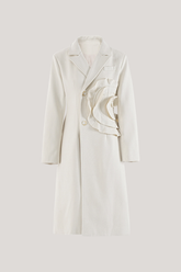 Allard Jeansmantel mit Blumenrüschen