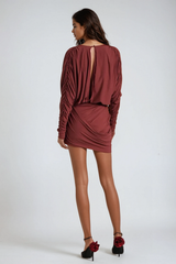 Almanzo – Tief ausgeschnittenes Minikleid mit Blumenmuster