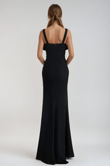 Almira Maxikleid mit Schleife und Strass