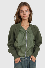 Almudena Deconstruct Strickoberteil mit Reißverschluss