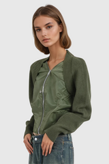 Almudena Deconstruct Strickoberteil mit Reißverschluss