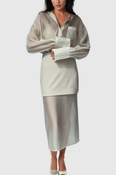 Alonzo – Hochgeschnittenes Rockset aus Netzstoff