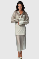 Alonzo – Hochgeschnittenes Rockset aus Netzstoff