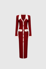 Alphaeus Strickmantel mit Revers und Knöpfen