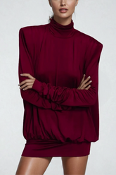 Alphonsus – Rückenfreies, gerüschtes Minikleid in Rot