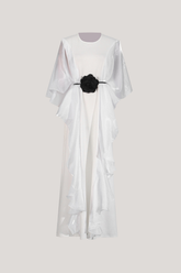 Altan – Maxikleid aus Netzstoff mit Blumen- und Rüschenmuster