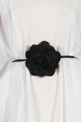 Altan – Maxikleid aus Netzstoff mit Blumen- und Rüschenmuster