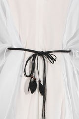 Altan – Maxikleid aus Netzstoff mit Blumen- und Rüschenmuster