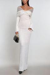 Altessa – Schulterfreies, gerüschtes Hayley-Maxikleid