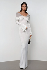 Altessa – Schulterfreies, gerüschtes Hayley-Maxikleid