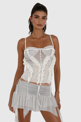 Altresha – Figurbetontes Spaghetti-Rock-Set mit Rüschen und Schleife