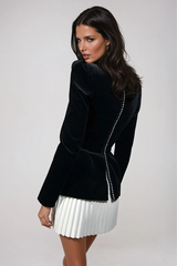 Alvarado – Perlenbesetztes Rüschenrock-Set mit Schlitz