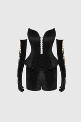 Alvin – Trägerloses, figurbetontes Hosenset mit Cut-outs