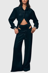 Alviva – Geteiltes Hosenset mit Schnürung und Cut-outs