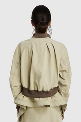 Alya Asymmetrische Rüschen-Dekonstruktionsjacke